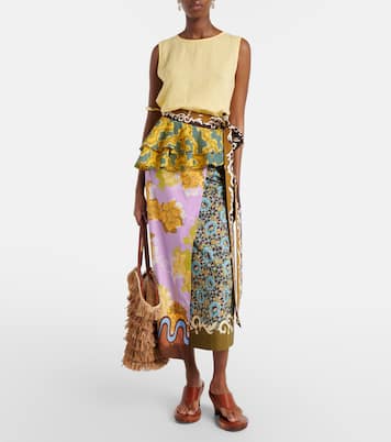 Arnie printed cotton wrap skirt | Alémais