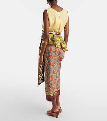 Arnie printed cotton wrap skirt | Alémais