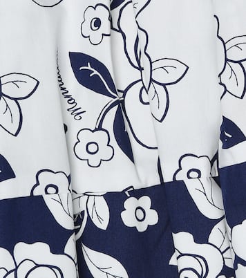 Falda evasé de algodón floral | Monnalisa