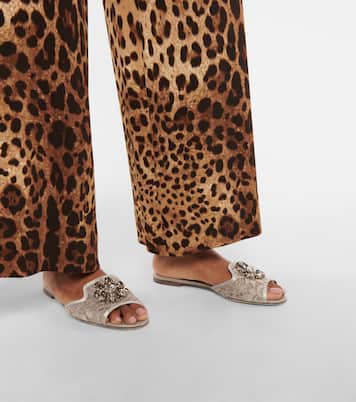 Bianca embellished lace slides | Dolce&Gabbana