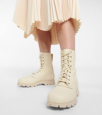 Lace-up leather ankle boots | Jil Sander