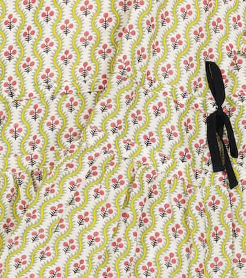 Agathis printed linen-blend dress | Caramel