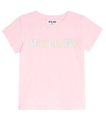 Logo cotton-blend T-shirt | Moschino Kids