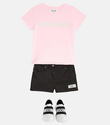 Logo cotton-blend T-shirt | Moschino Kids