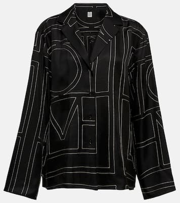 Camisa de seda bordada con logo | Toteme