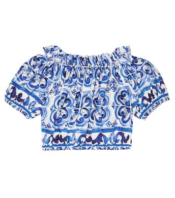 Top in cotone con stampa | Dolce&Gabbana Kids
