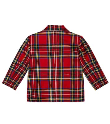 Checked tartan wool blazer | Dolce&Gabbana Kids