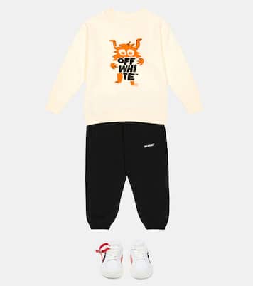 Logo cotton jersey sweatshirt | Off-White Kids