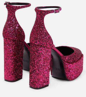 Dalilah glitter platform pumps | Paris Texas