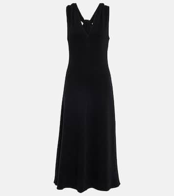 Twisted back wool-blend halter dress | Vince