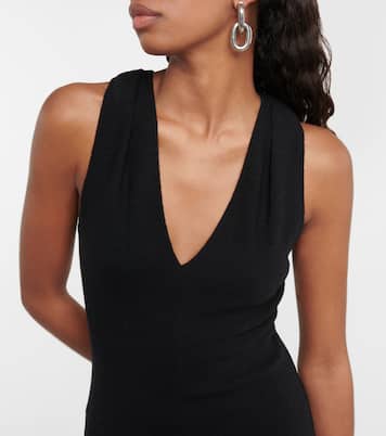 Twisted back wool-blend halter dress | Vince