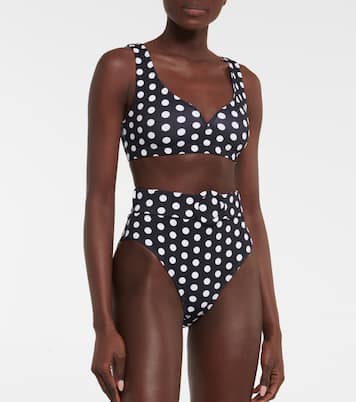 Kamala polka-dot bikini top | Alexandra Miro