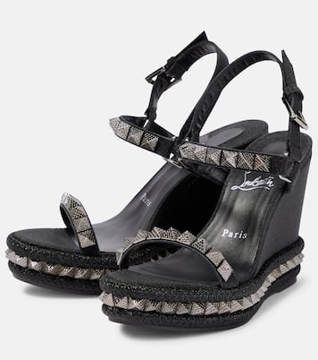 Espadrilles Pyraclou en cuir à ornements | Christian Louboutin