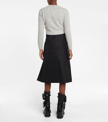 Virgin wool and cashmere cropped sweater | Prada