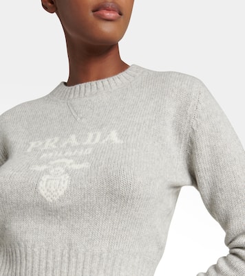 Virgin wool and cashmere cropped sweater | Prada