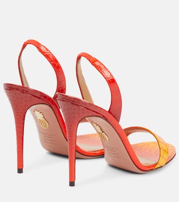 So Nude 105 croc-effect leather sandals | Aquazzura