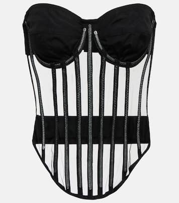 x Kim - Corsetto in tulle con decorazioni | Dolce&Gabbana