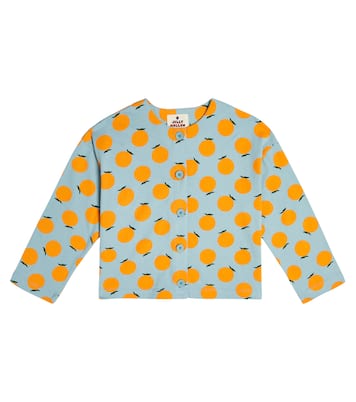 Cardigan Orange in jacquard di cotone | Jellymallow