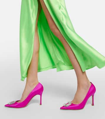 Escarpins Camelia en satin | Amina Muaddi