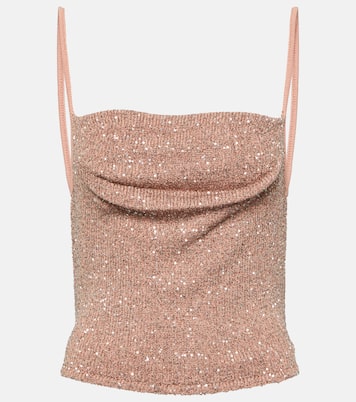 Top cropped Diaplo in maglia lamé | Altuzarra