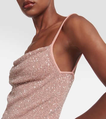 Top cropped Diaplo in maglia lamé | Altuzarra