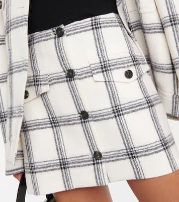 Mini-jupe Ocroma en laine à carreaux | Sportmax