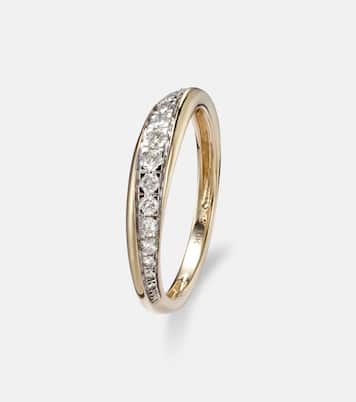 Bague en or jaune 10 ct et diamants | Stone and Strand