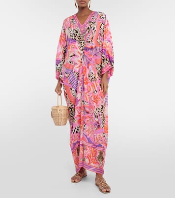 Bedruckter Kaftan aus Seiden-Crêpe | Camilla