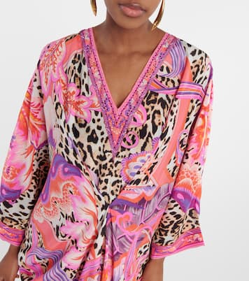 Bedruckter Kaftan aus Seiden-Crêpe | Camilla