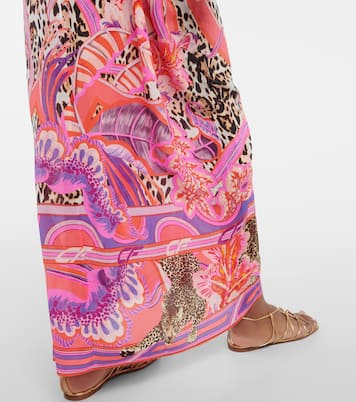 Bedruckter Kaftan aus Seiden-Crêpe | Camilla