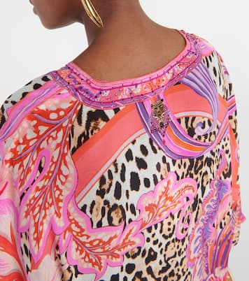 Bedruckter Kaftan aus Seiden-Crêpe | Camilla