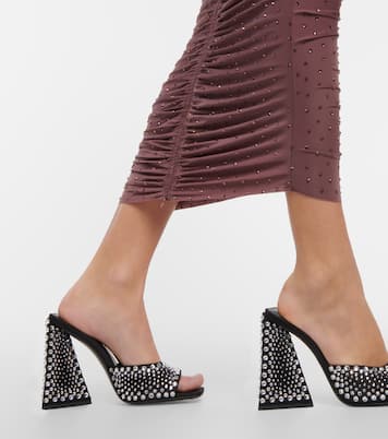 Falda midi de jersey con cristales | Alex Perry