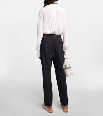 Pantaloni regular in misto lana | Brunello Cucinelli