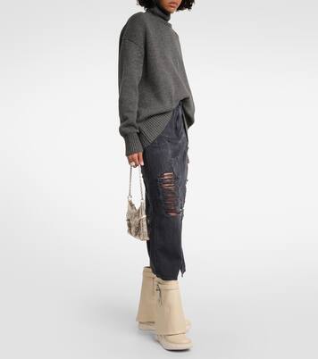 Bottines Shark Lock Biker en cuir | Givenchy