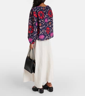 Blusa Fraser in cotone e seta con stampa | Velvet