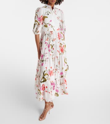 Bedrucktes Midikleid aus Seersucker | Erdem