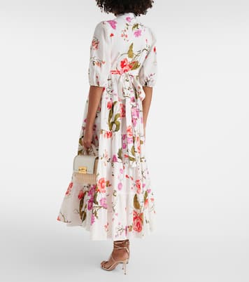 Bedrucktes Midikleid aus Seersucker | Erdem