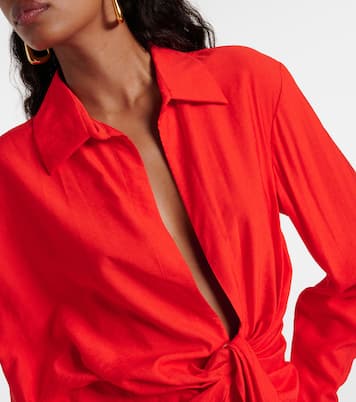 La Robe Bahia draped shirt dress | Jacquemus