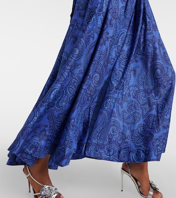 Vestido midi de seda con volantes | Zimmermann