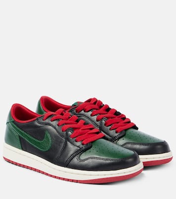 Air Jordan 1 Low OG leather sneakers in black Nike Mytheresa