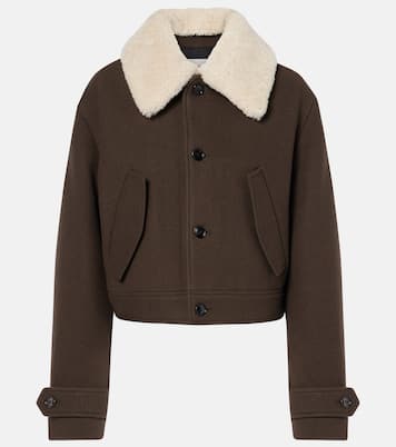 Giacca in lana vergine con shearling | Ami Paris