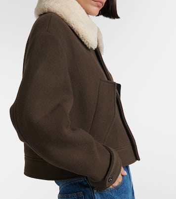 Giacca in lana vergine con shearling | Ami Paris