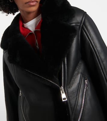 Lederjacke mit Shearling | Blancha