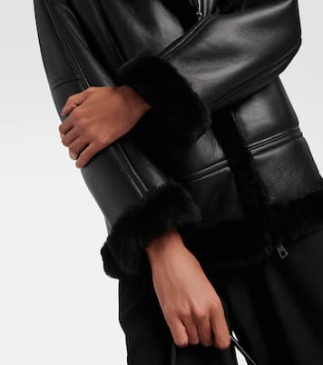 Lederjacke mit Shearling | Blancha