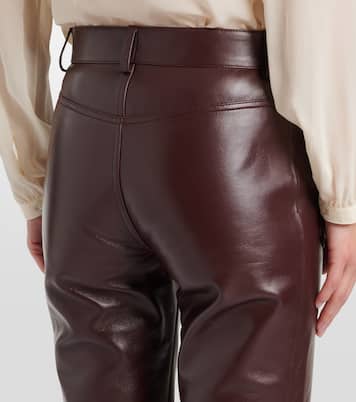 Mid-rise leather flared pants | Chloé