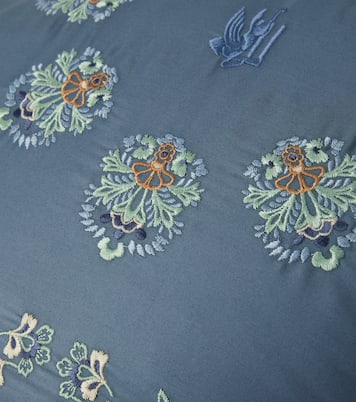 Embroidered cotton satin cushion | Etro
