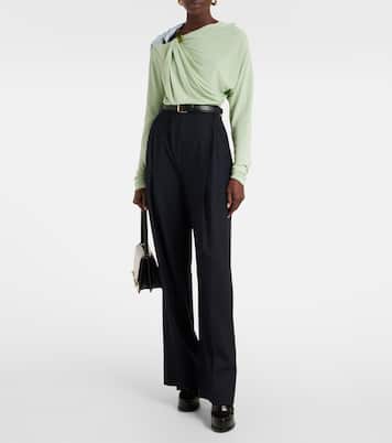 Top in jersey con ruches | Victoria Beckham