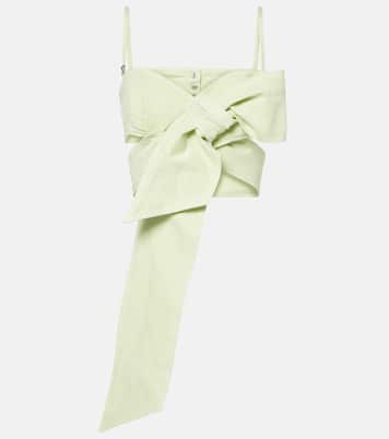 Top de denim con lazo | Blumarine