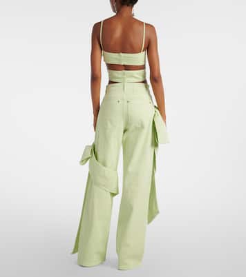 Top de denim con lazo | Blumarine