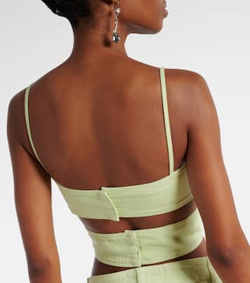 Top de denim con lazo | Blumarine